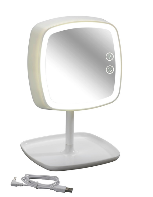 Зеркало косметическое с LED подсветкой Wenko 19x29x18 см, 5-ти кратное ...