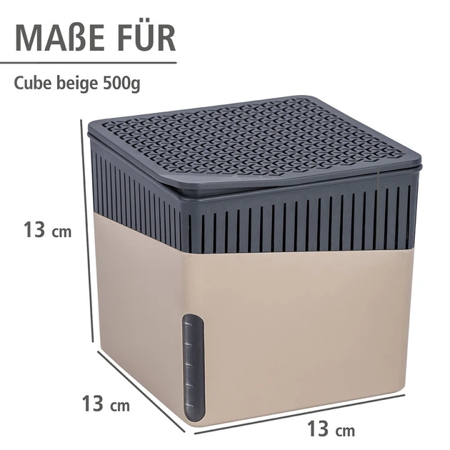 Вологовбирач Wenko Cube, 500 м, 0.8 л, 13x13x13 см бежевий (50232100) - Фото 4 Вологовбирач Wenko Cube, 500 м, 0.8 л, 13x13x13 см бежевий (50232100) - зображення 4