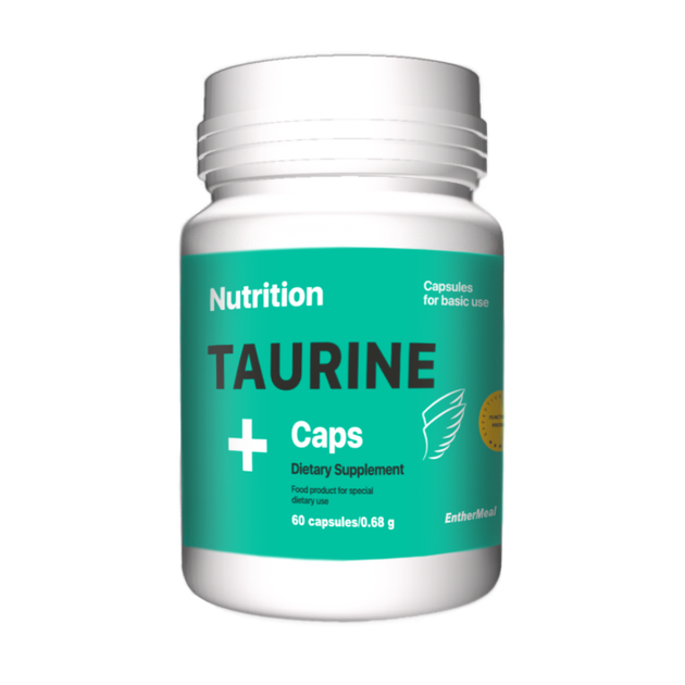 Амінокислота Таурин EntherMeal TAURINE+ 60 капсул - изображение 1
