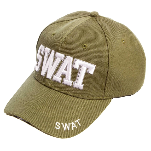 Тактична бейсболка чоловіча кепка класична літня з бавовни для туризму походів або повсякденного носіння SWAT Tactical Оливковий АН6844 One size - зображення 1