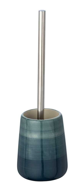 Ершик для унитаза Wenko Pottery Petrol, 11.2x37x9см, керамика, лазурный ...