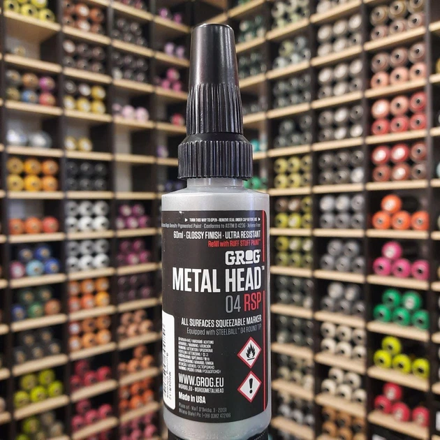 Маркер спиртовой Grog Metal Head 04 RSP Burning Chrome (Хром