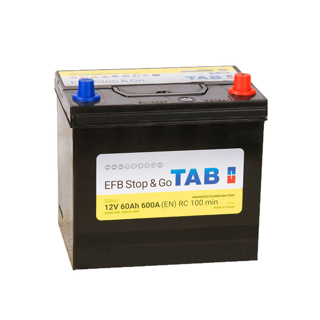 Аккумулятор TAB EFB JIS 60 Ah/12V [- +] – фото, отзывы, характеристики ...