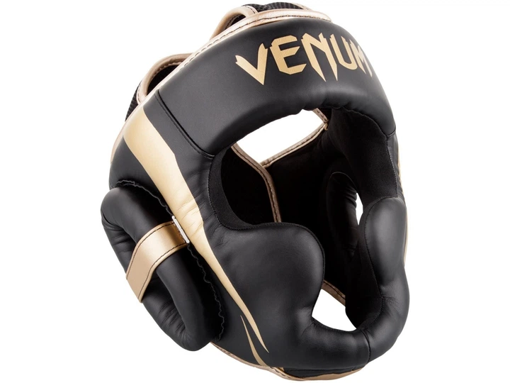 VENUMヘッドガード-ブラック／ワイト-S/M Шлем VENUM Elite Headgear один размер черный/золотой (3976) – фото