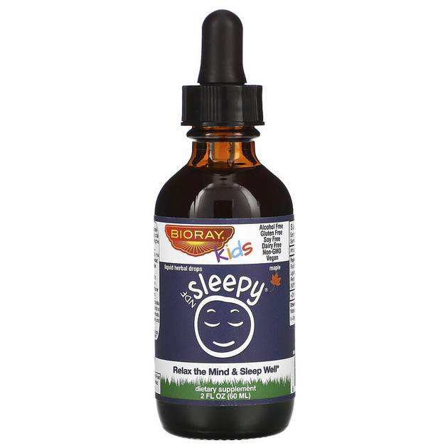 Витамины для детей, Bioray, NDF Sleepy, Relax The Mind & Sleep Well ...