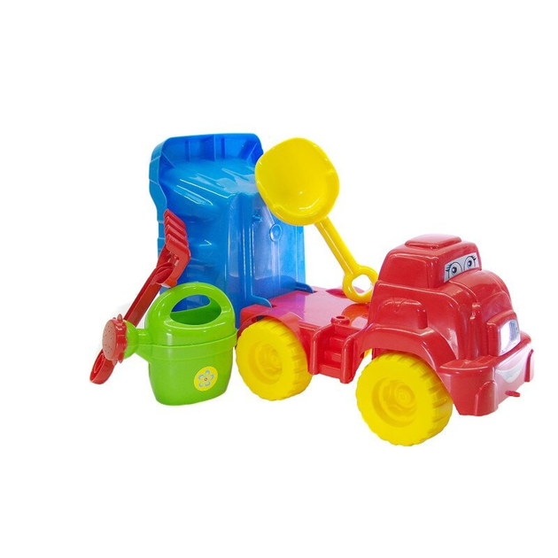 Игровой Набор для песочницы №2 013565 с лейкой Красно-голубой - Фото 1 Игровой Набор для песочницы №2 013565 с лейкой Красно-голубой - изображение 1