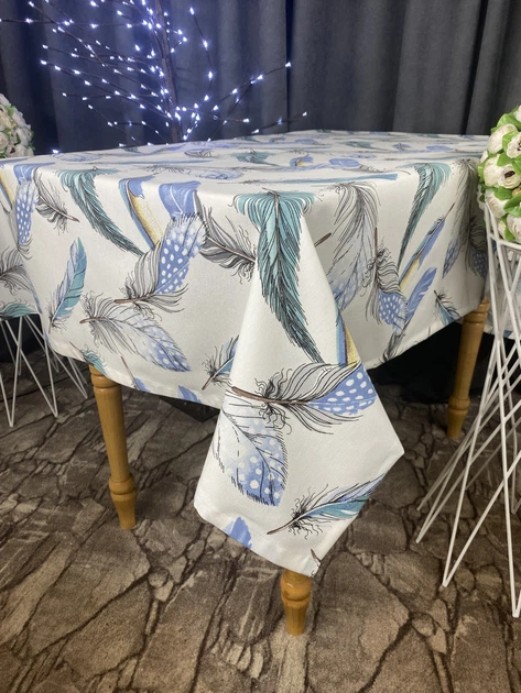 Скатерть водоотталкивающая, TRUE-STORE, Перья, прямоугольные 220см х 170см ( NC№18-220х170) - изображение 5