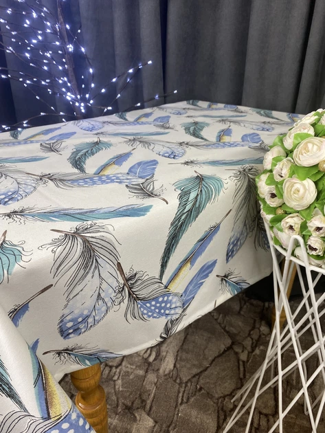 Скатерть водоотталкивающая, TRUE-STORE, Перья, прямоугольные 220см х 170см ( NC№18-220х170) - изображение 7