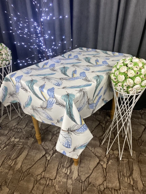 Скатерть водоотталкивающая, TRUE-STORE, Перья, прямоугольные 220см х 170см ( NC№18-220х170) - изображение 11