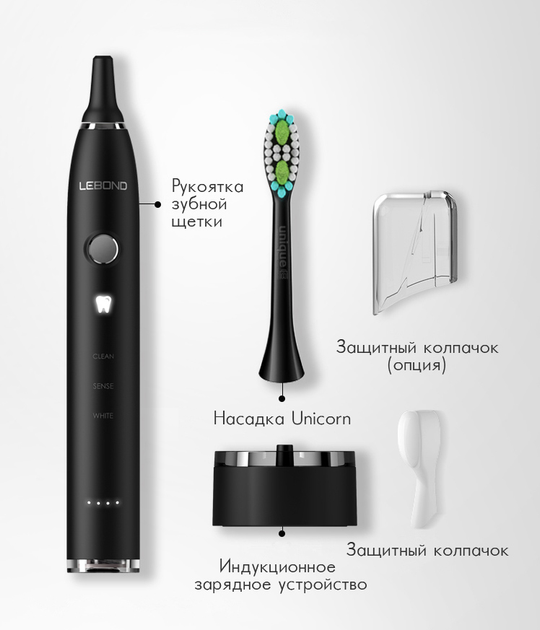 Електрична зубна щітка Lebond IN Black - зображення 9
