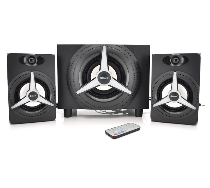 Комп'ютерні стовпчики 2.1 Kisonli TM-7000A, Bluetooth, AUX, FM, 15W+2x5W - Фото 1 Комп'ютерні стовпчики 2.1 Kisonli TM-7000A, Bluetooth, AUX, FM, 15W+2x5W - зображення 1