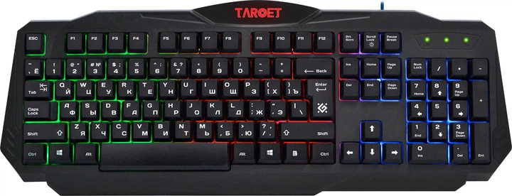 Комплект Defender Target MKP-350 Black, USB, клавиатура+мышь+коврик+наушники - изображение 2