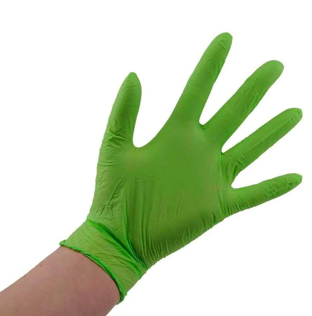 Перчатки нитриловые M зеленые Ampri STYLE APPLE неопудренные 100 шт - изображение 2