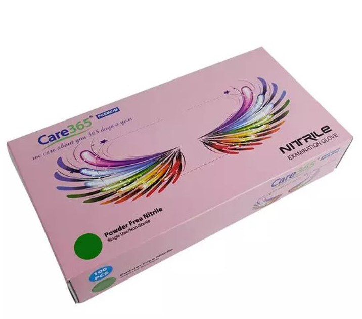 Перчатки нитриловые M розовые Care365 Premium неопудренные 100 шт - изображение 2