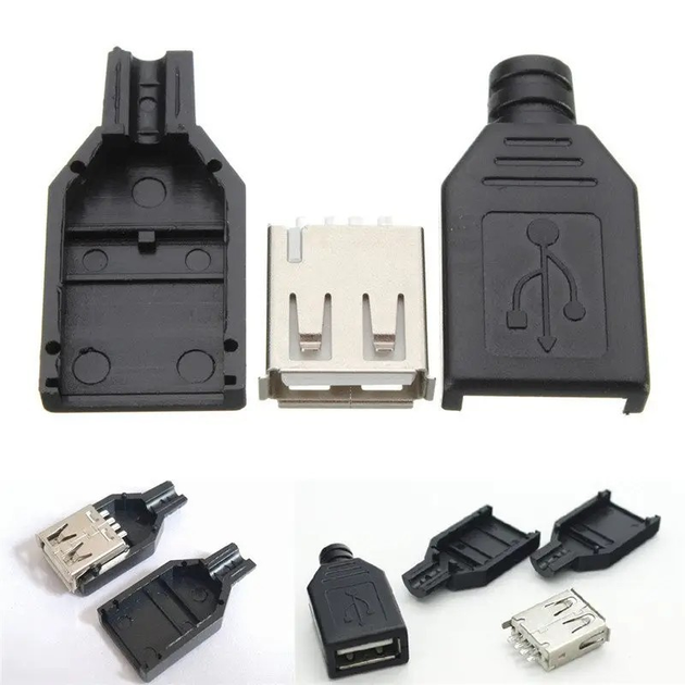 USB Штекер, разъем мама в разборном корпусе – фото, отзывы ...