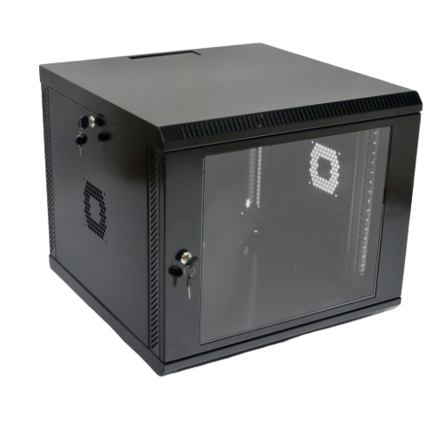 Шкаф серверный настенный Net-server 19", 9U, 507х600х600мм (В*Ш*Г), разборной, черный, UA-MGSWA96B - изображение 2