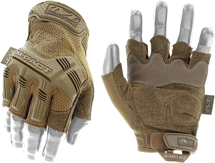 Військові тактичні рукавиці без пальців ( XL - розмір, Койот - колір ) - зображення 1
