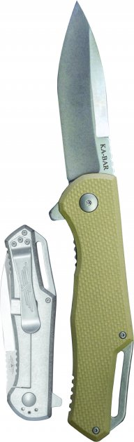 Нож KA-BAR Jarosz Spear Point Flipper Светло-оливковый - изображение 2