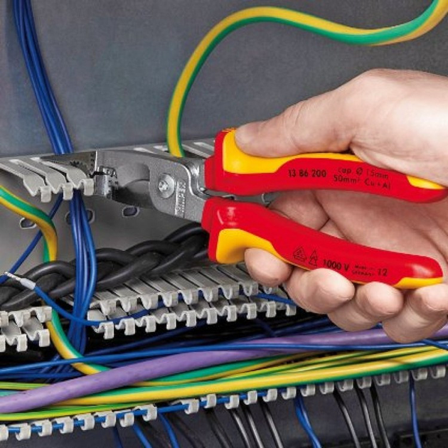 Многофункциональные клещи для электромонтажных работ KNIPEX 13 86 200 ...
