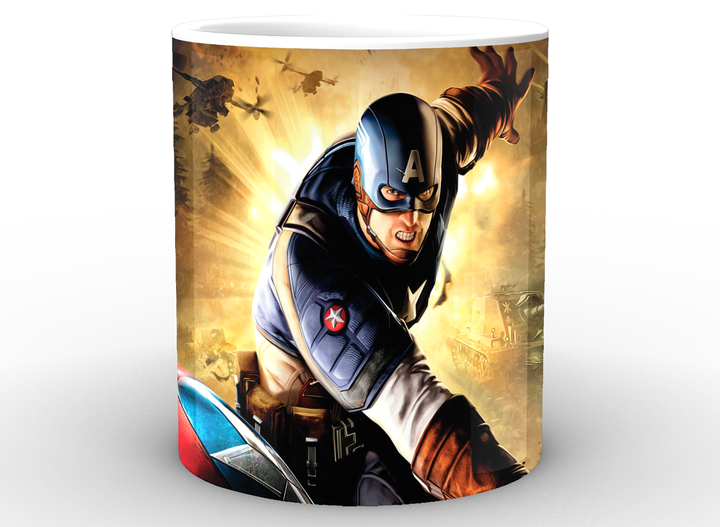 Кружка GeekLand белая Captain America Капитан Америка щит CA.02.059 - изображение 2