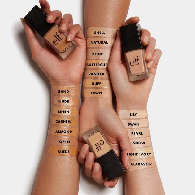 Жидкая тональная основа с полуматовым финишем e.l.f. Flawless Finish Foundation Pearl 20 мл (609332813908) - изображение 4