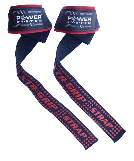 Лямки для тяги спортивні тренувальні штанги для важкої атлетики Power System PS-3430 Straps Червоний (SK-NPS-3430_Black-RedS) - зображення 3