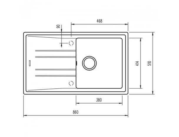 Мойка кухонная Teka - STONE 50 B-TG 1 B 1 D 115330019 - изображение 2
