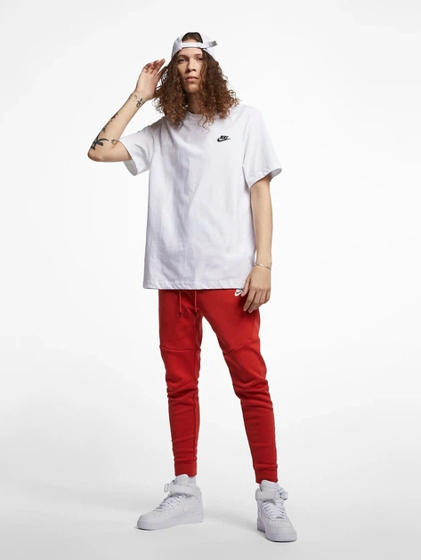 Футболка бавовняна довга чоловіча Nike M Nsw Club Tee AR4997-101 L Біла (191888618385) - зображення 3