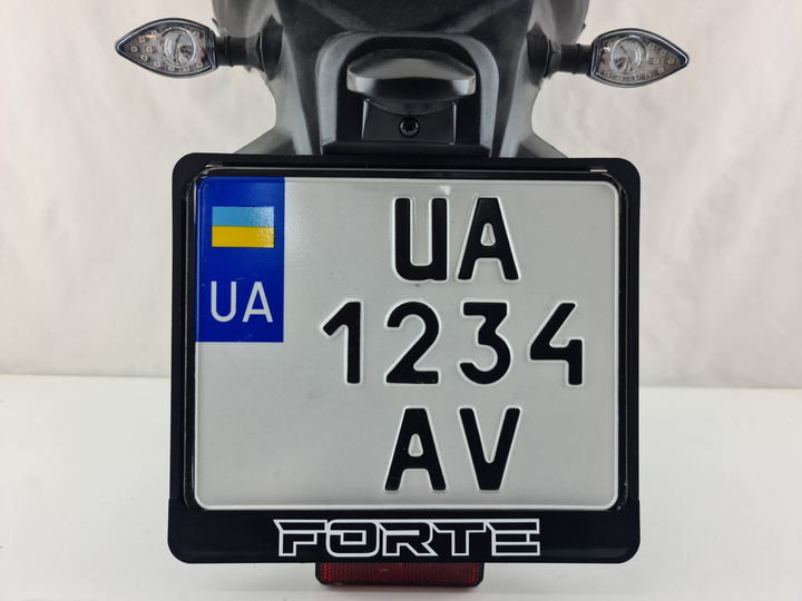 Рамка под номерной знак на мотоцикл/мопед/квадроцикл, 190*145 мм, черная