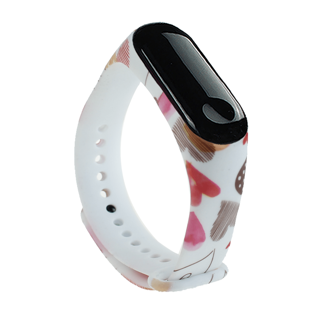 Силіконовий ремінець MRK для фітнес браслета Xiaomi Mi Band 4/3 з малюнком Brown-White (mrk21042010) - Фото 1 Силіконовий ремінець MRK для фітнес браслета Xiaomi Mi Band 4/3 з малюнком Brown-White (mrk21042010) - зображення 1