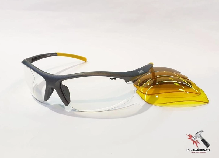 Спортивные защитные тактические очки со сменными линзами AVK Rocca-03 - изображение 2