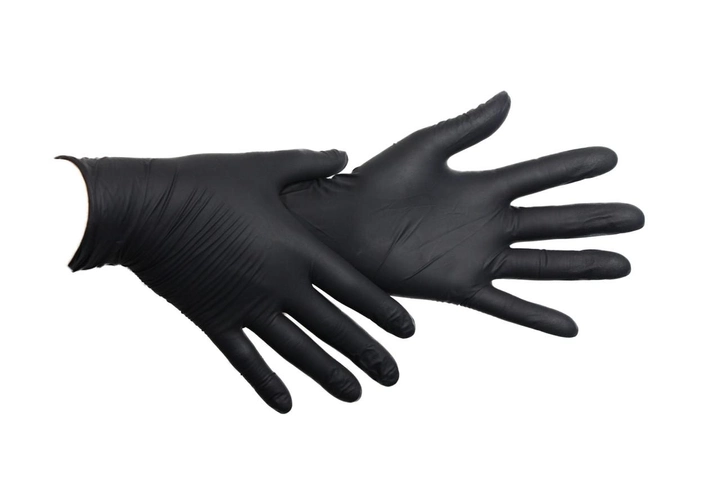 Рукавички нітрилові чорні Safe-Touch Advanced Black без пудри 100шт S 5г - зображення 1