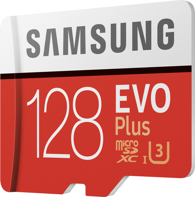 Карта памяти Samsung EVO Plus microSDXC 128GB UHS-I Class 10 + SD адаптер (MB-MC128HA/RU) - Фото 2 Карта памяти Samsung EVO Plus microSDXC 128GB UHS-I Class 10 + SD адаптер (MB-MC128HA/RU) - изображение 2