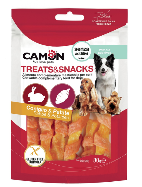 Лакомство для собак Camon Treats & Snacks Полоски из кролика и сладкого ...