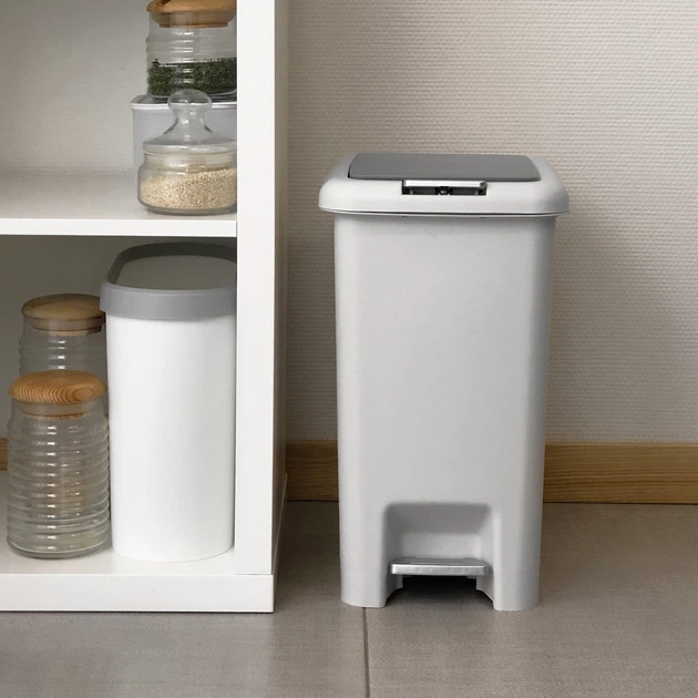 Ведро для мусора MBM HOME с крышкой и педалью BIN-01 20л Серое (BIN-01 20L GRAY) - изображение 4