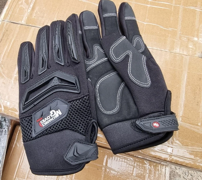 Тактические перчатки защитные Mechanics Gloves черные размер XL - изображение 2