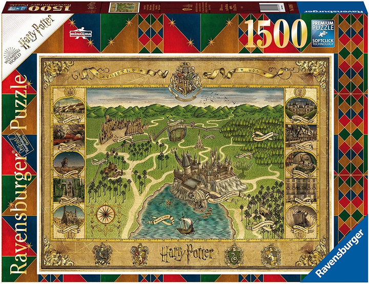 Пазл Ravensburger Hogwarts Map Гарри Поттер Карта Хогвартса 1500 шт ...
