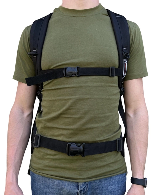 Рюкзак тактический зсу 85 л, рюкзак военный черный, туристический походный рюкзак ВСУ 85 л - изображение 2