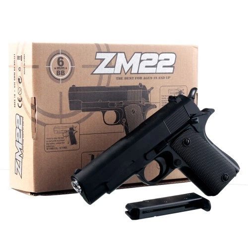 Іграшковий пістолет металевий на кульках Cyma ZM22 – іграшки з