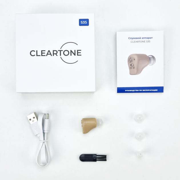 Слуховой аппарат CLEARTONE S35 универсальный внутриушной аккумуляторный с цифровым чипом - изображение 10