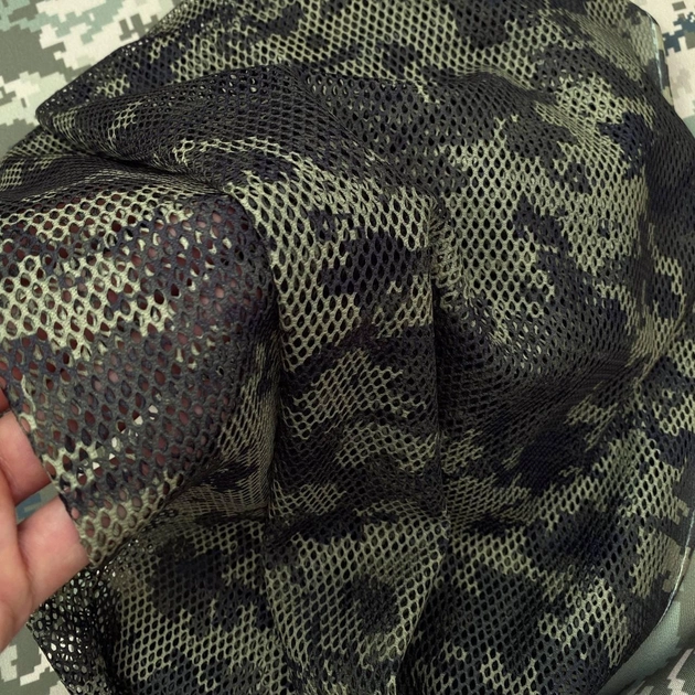 Шарф-сетка маскировочная для военных снайперов 150*135 см полиэстер камуфляж баф - изображение 2