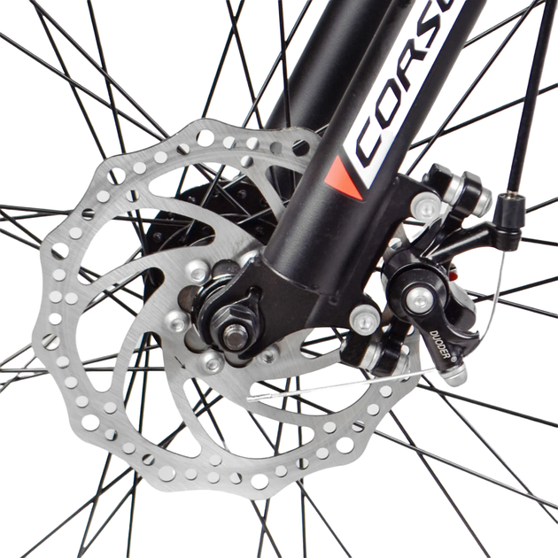 Велосипед Спортивный Corso Crossfire 27.5 дюймов с дисковыми тормозами Черный с оранжевым - изображение 4