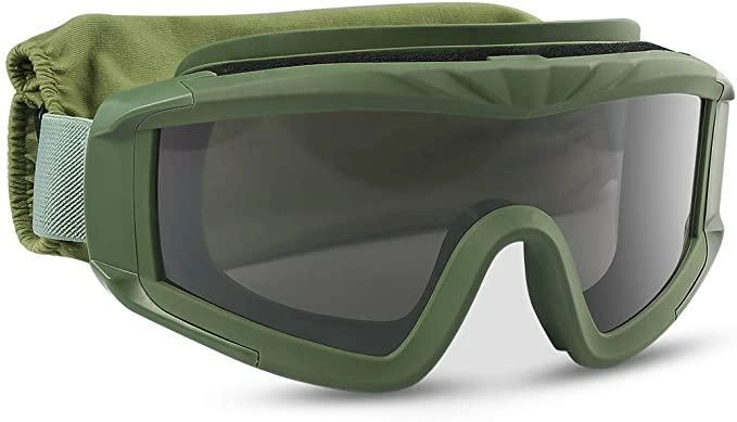 Тактичні захисні окуляри Xaegistac Airsoft Goggle's Green 3 змінні лінзи - изображение 2