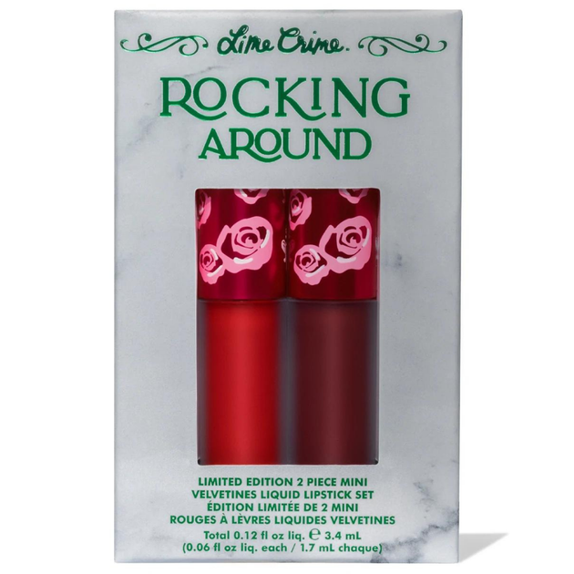 Набор матовых помад Lime Crime Velvetines Rocking Around Lip Duo Red Velvet & Wicked 3.4 мл - изображение 4