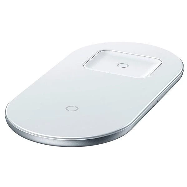 Беспроводное зарядное устройство Baseus Simple 2in1, White (WXJK-02) - изображение 2