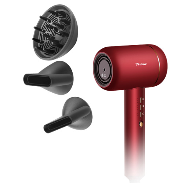 Фен Trisa 1050.8112 Ultra Ionic Pro красный - изображение 3