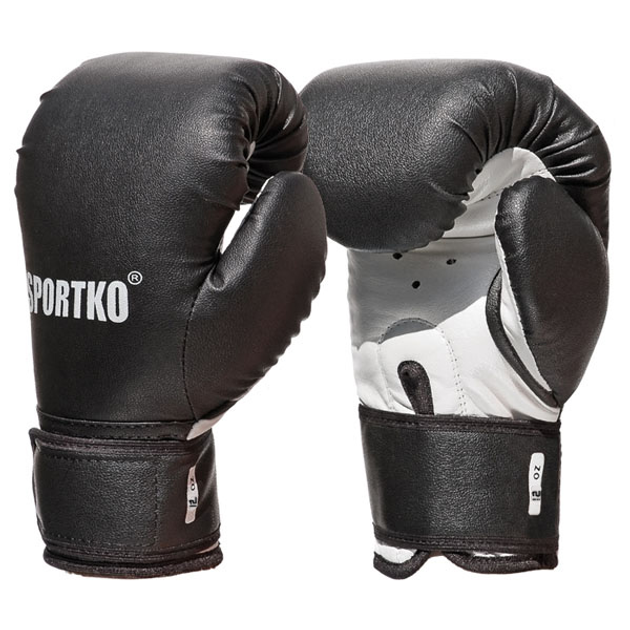 Боксерские перчатки Sportko ПД2-12 OZ черные – фото, отзывы .