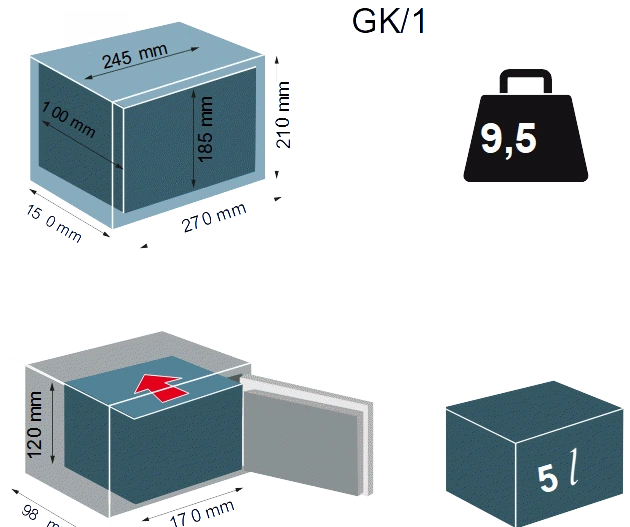 Сейф встраиваемый Technomax GK/1 - Фото 6 Сейф встраиваемый Technomax GK/1 - изображение 6