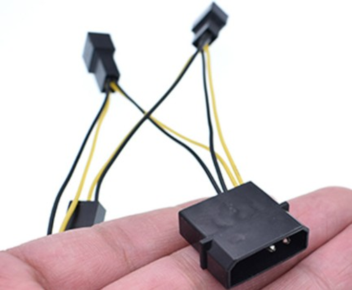 Переходник питания для кулера MOLEX (молекс) -> для 4шт кулеров 2 pin ...