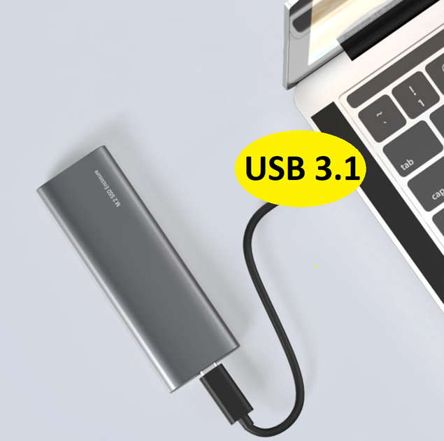 Внешний карман Blueendless 2809SN для M.2 SSD NVMe (PCIe) / NGFF (Sata) Type-C USB 3.1 Gen 2 - изображение 5